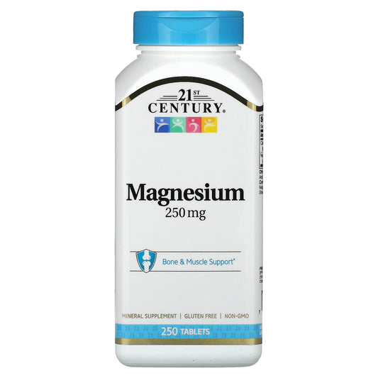 21st Century, Magnesium, 250 mg, 250 Tablets