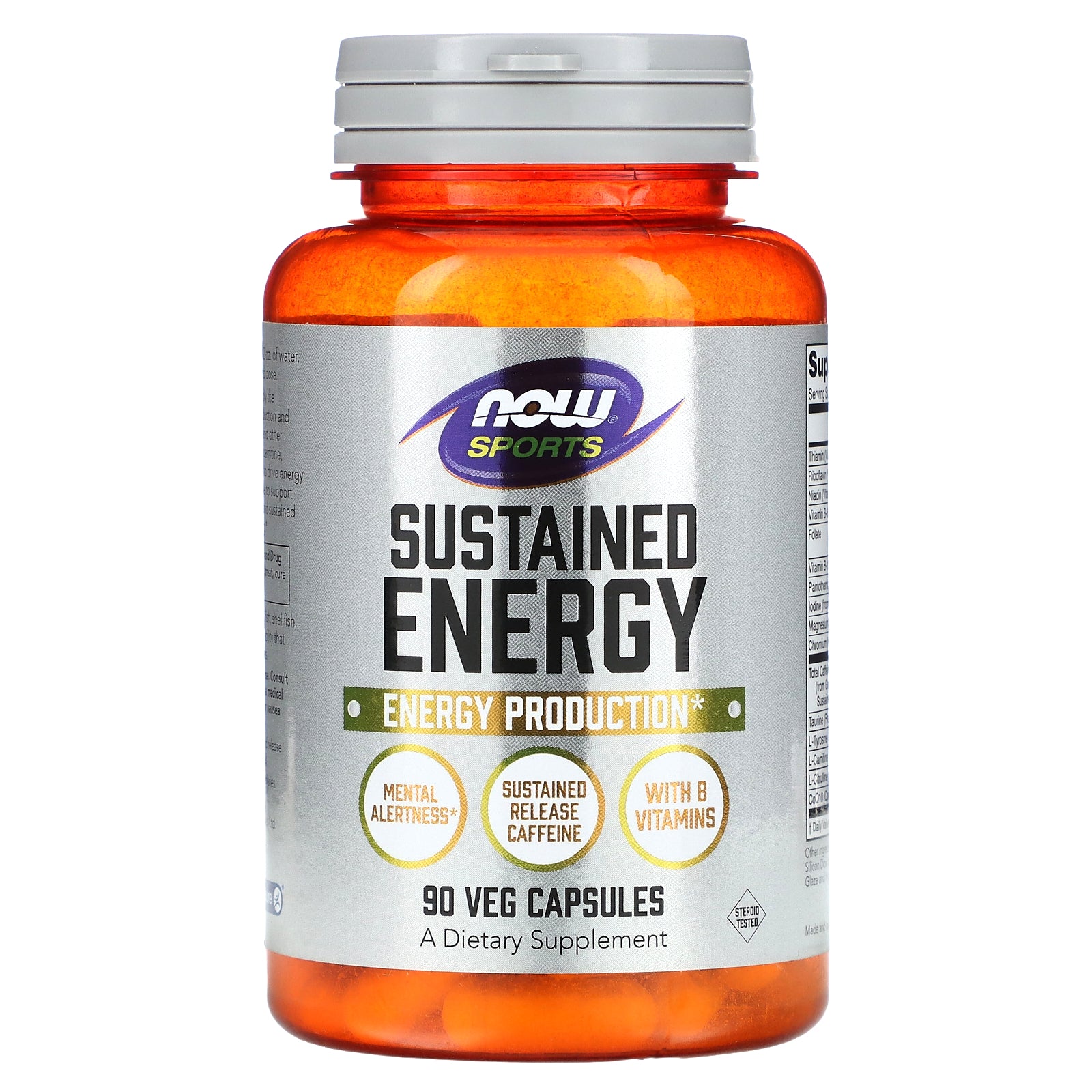 NOW Foods, Sustained Energy, 90 Veg Capsules