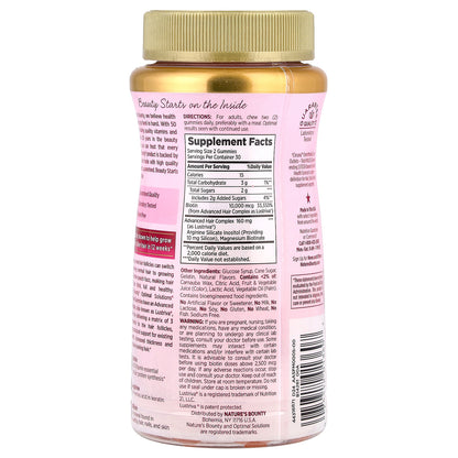 Nature's Bounty, Hair Growth Gummies, Peach Mango, 60 Gummies