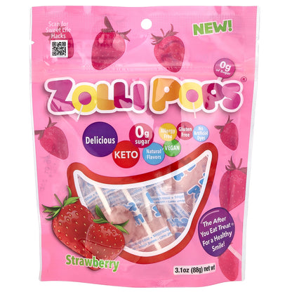 Zollipops, Suckers, Strawberry, 3.1 oz (88 g)