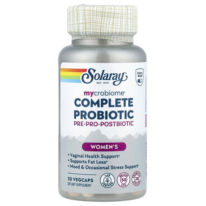 Solaray, Mycrobiome®, Complete Probiotic, Women's, 30 VegCaps