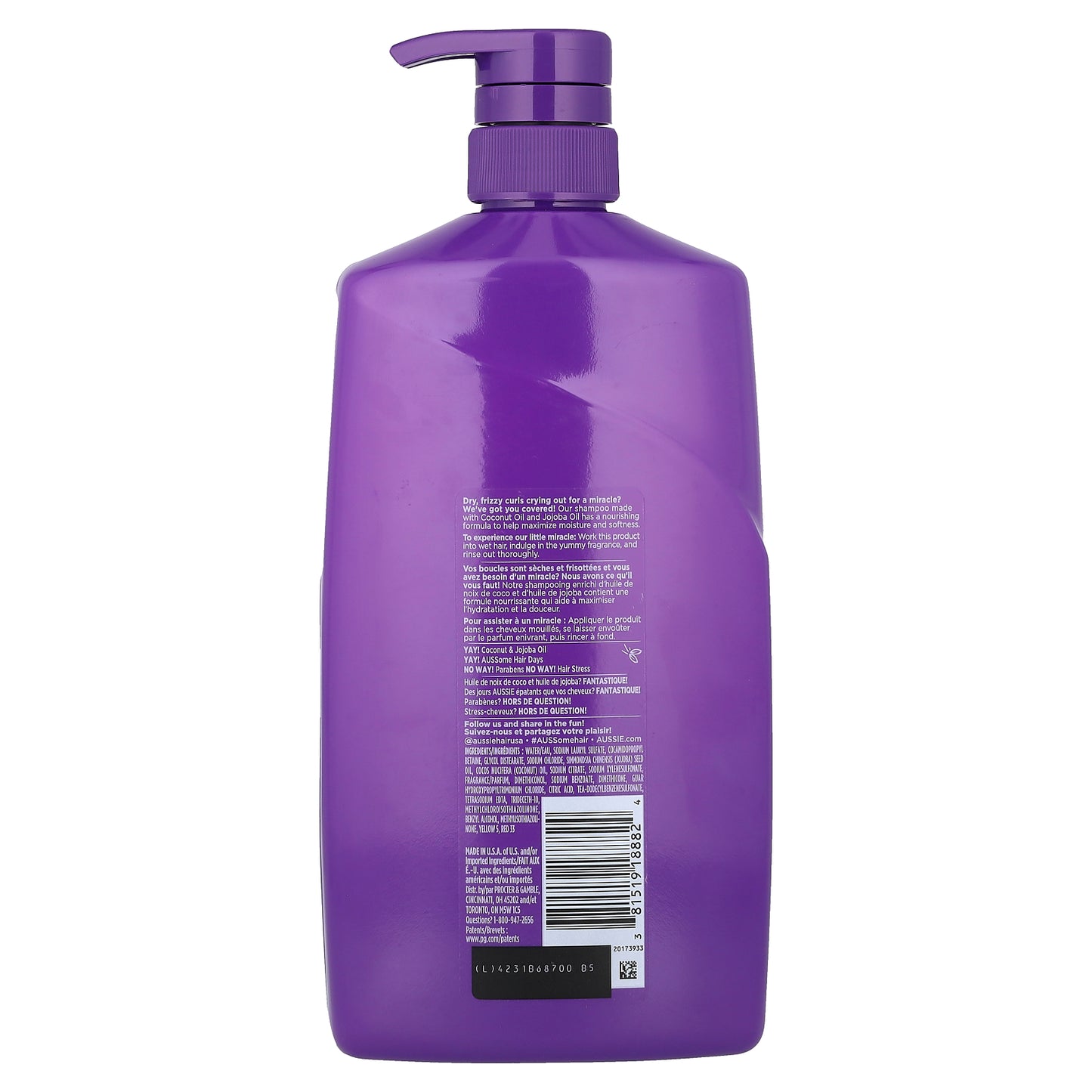 Aussie, Miracle Curls, Shampoo With Coconut & Jojoba Oil, 26.2 fl oz (778 ml)