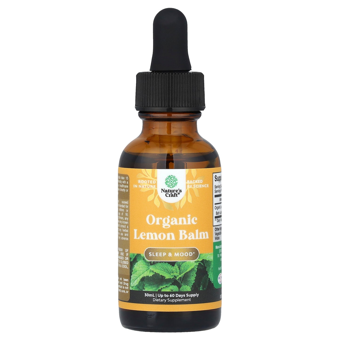 Nature's Craft, Organic Lemon Balm, 30 ml