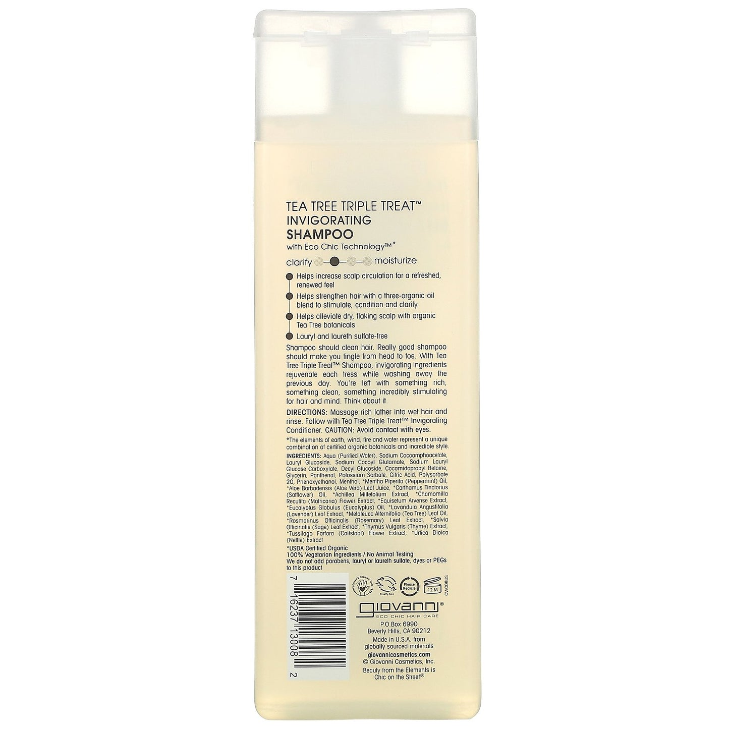 Giovanni, Tea Tree Triple Treat, Invigorating Shampoo, For All Hair Types, 8.5 fl oz (250 ml)