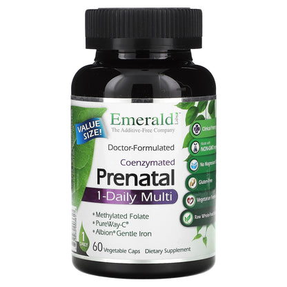 Emerald Laboratories, CoEnzymated Prenatal 1-Daily Multi, 60 Vegetable Caps