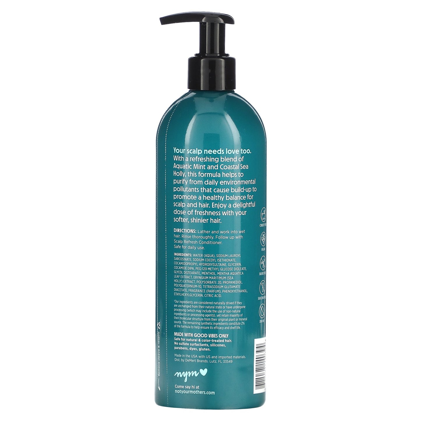 Not Your Mother's, Naturals, Scalp Refresh Shampoo, Aquatic Mint & Coastal Sea Holly, 15.2 fl oz (450 ml)