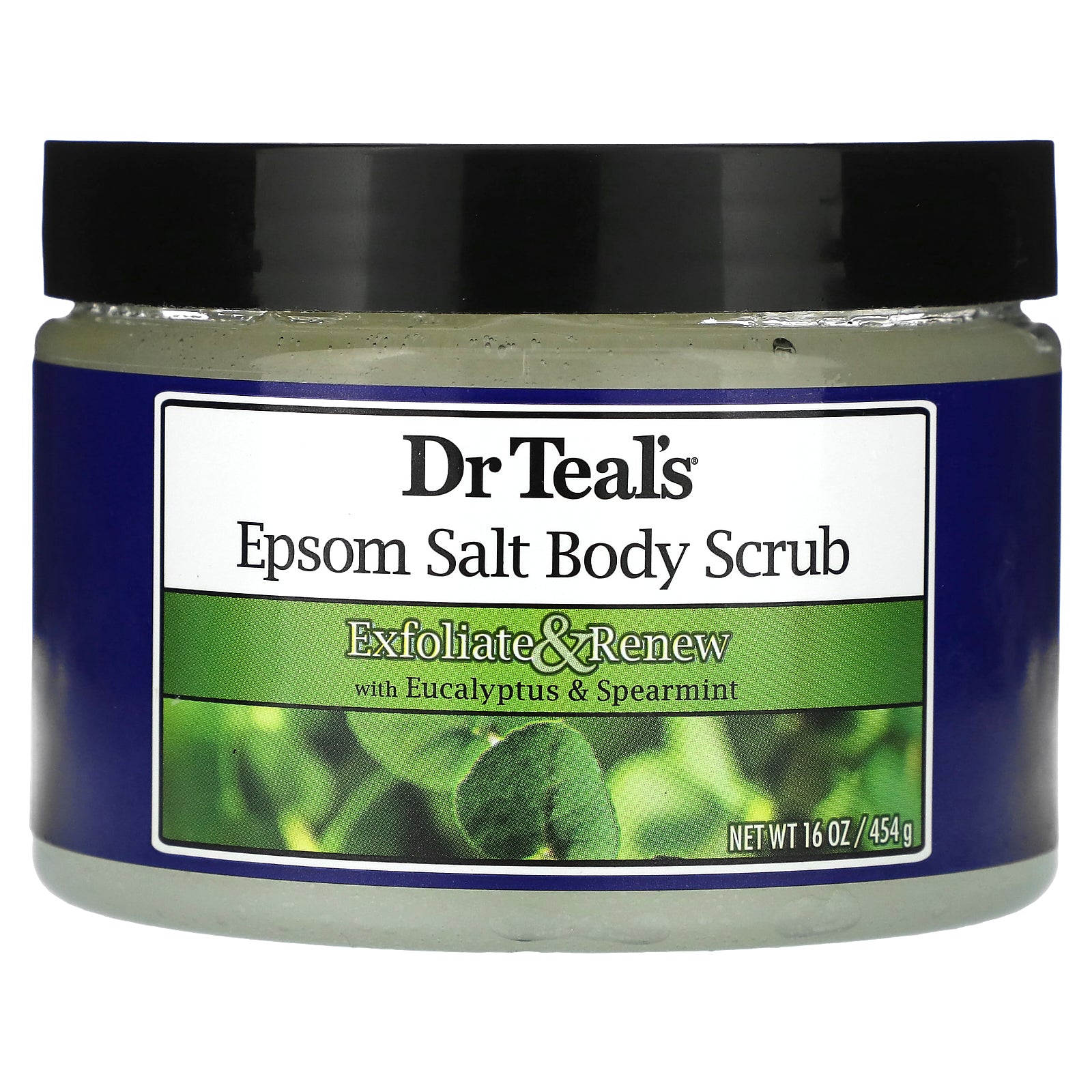 Dr. Teal's, Epsom Salt Body Scrub, Eucalyptus & Spearmint, 16 oz (454 g)