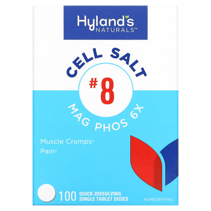 Hyland's Naturals, Cell Salt #8, Mag Phos 6X, 100 Quick-Dissolving Single Tablet