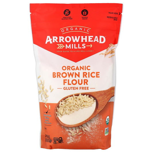 Arrowhead Mills, Organic Brown Rice Flour, Gluten Free, 24 oz (680 g)