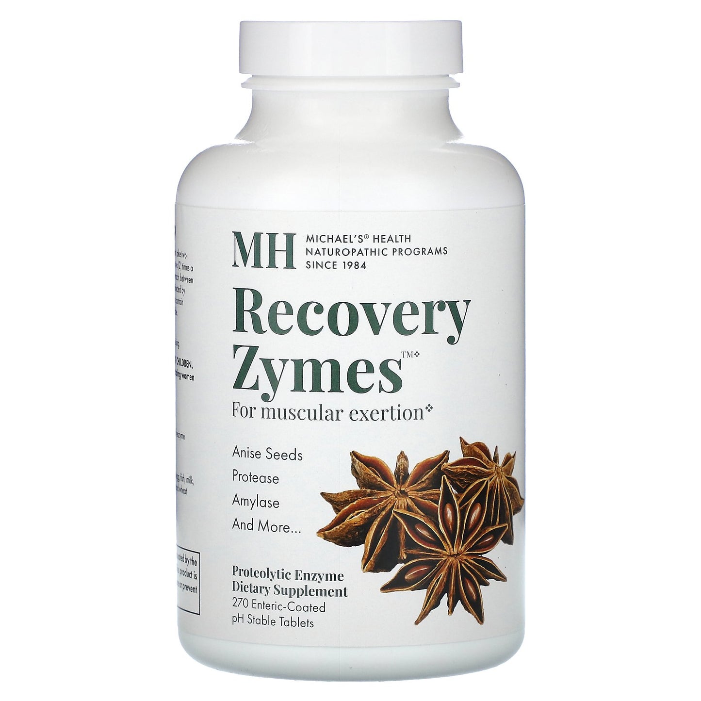 Michael's Health, Recovery Zymes, 270 Enteric-Coated pH Stable Tablets