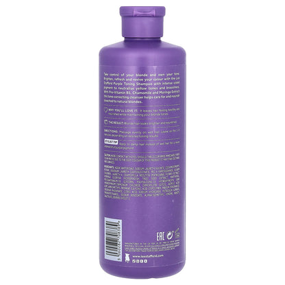 Lee Stafford, Bleach Blondes, Purple Toning Shampoo, For Bleached, Highlighted & Naturally Light Blonde Hair, 16.9 fl oz (500 ml)