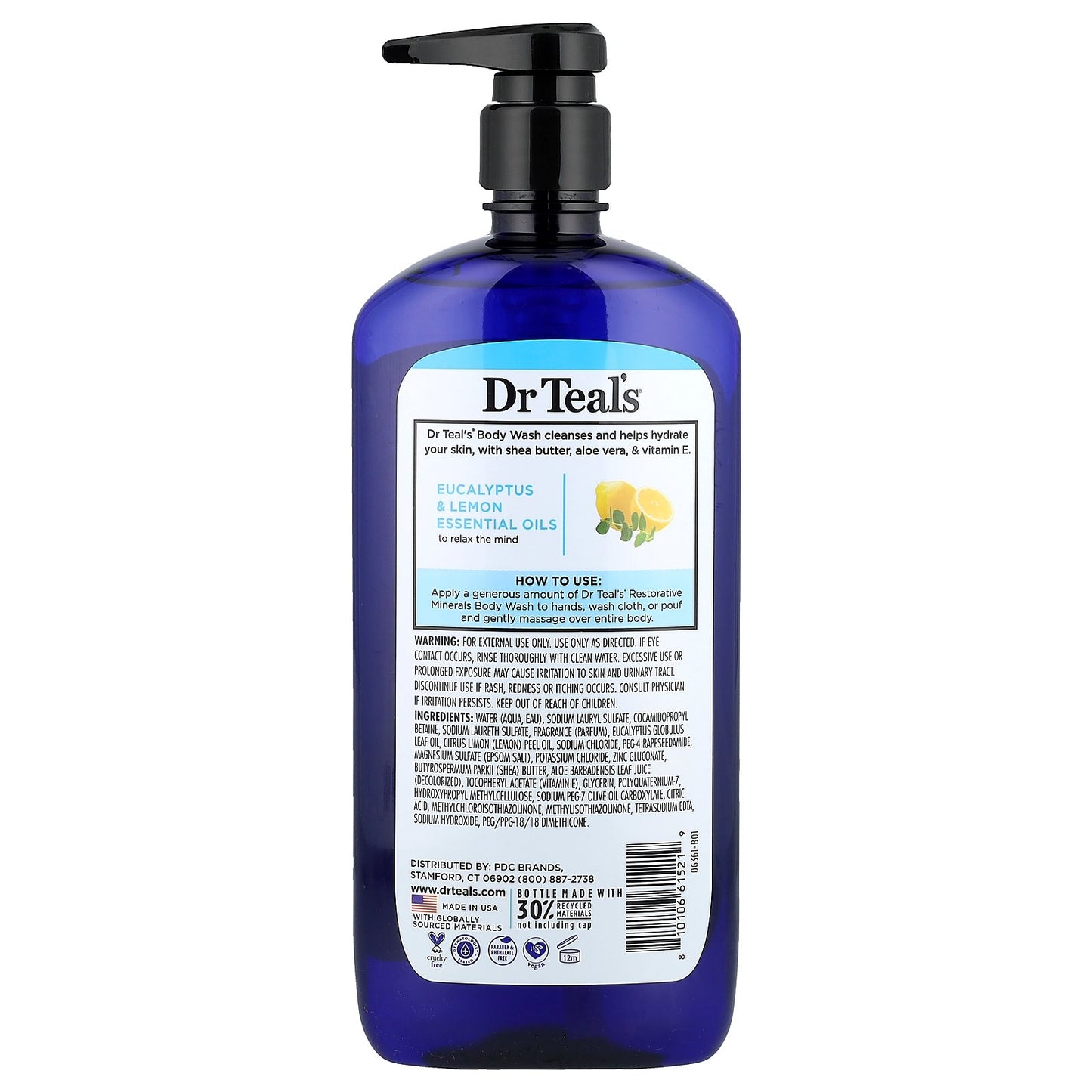 Dr. Teal's, Body Wash With Pure Epsom Salt, Restorative Minerals, 24 fl oz (710 ml)