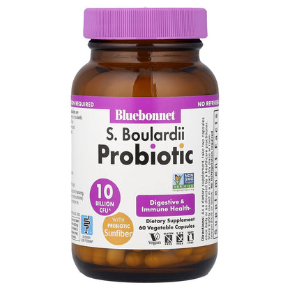 Bluebonnet Nutrition, S. Boulardii Probiotic, 60 Vegetable Capsules