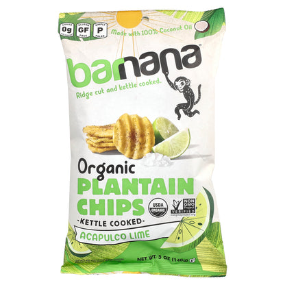 Barnana, Organic Plantain Chips, Acapulco Lime, 5 oz (140 g)