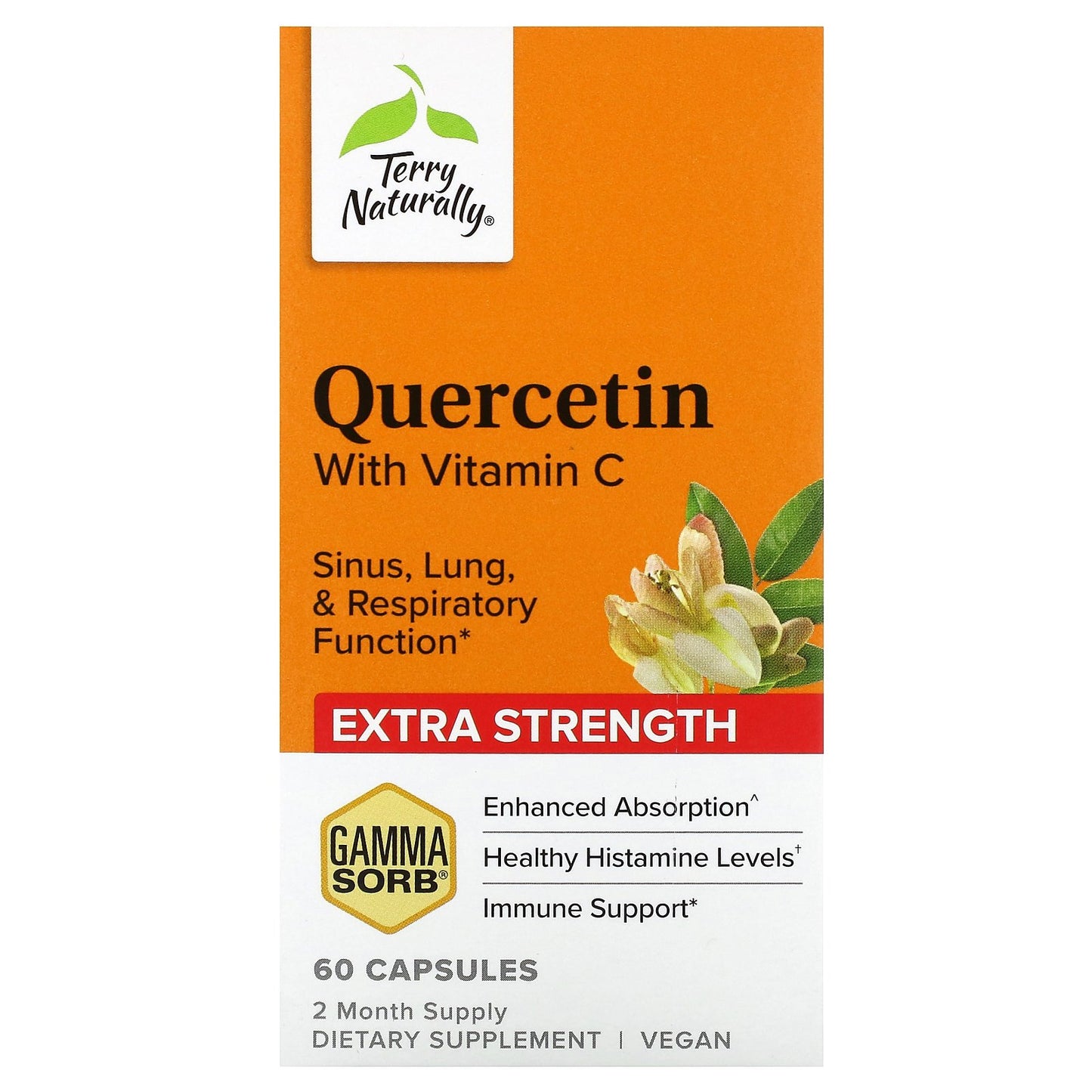 Terry Naturally, Quercetin with Vitamin C, 60 Capsules
