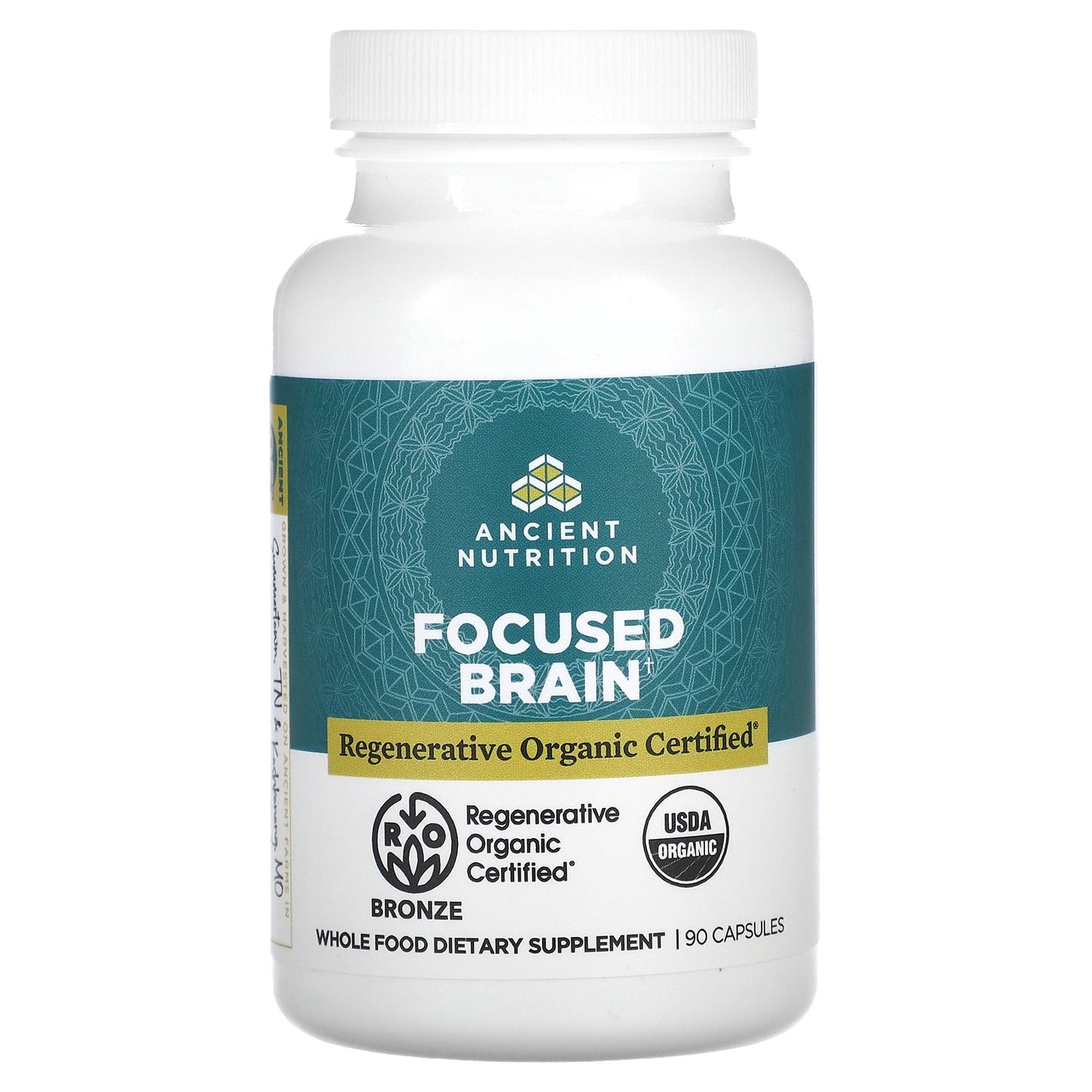 Ancient Nutrition, Focused Brain, 90 Capsules