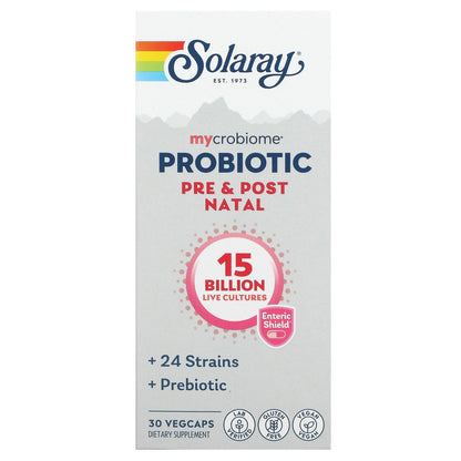 Solaray, Mycrobiome Probiotic, Pre & Post Natal, 15 Billion, 30 VegCaps