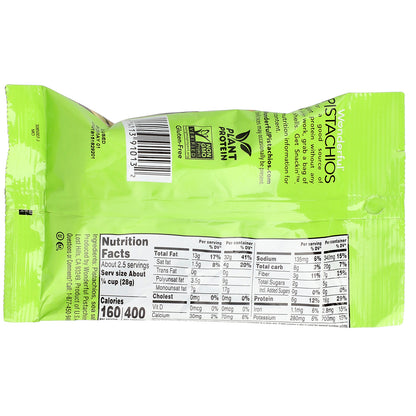 Wonderful Pistachios, Roasted & Salted, No Shells, 2.5 oz (70 g)