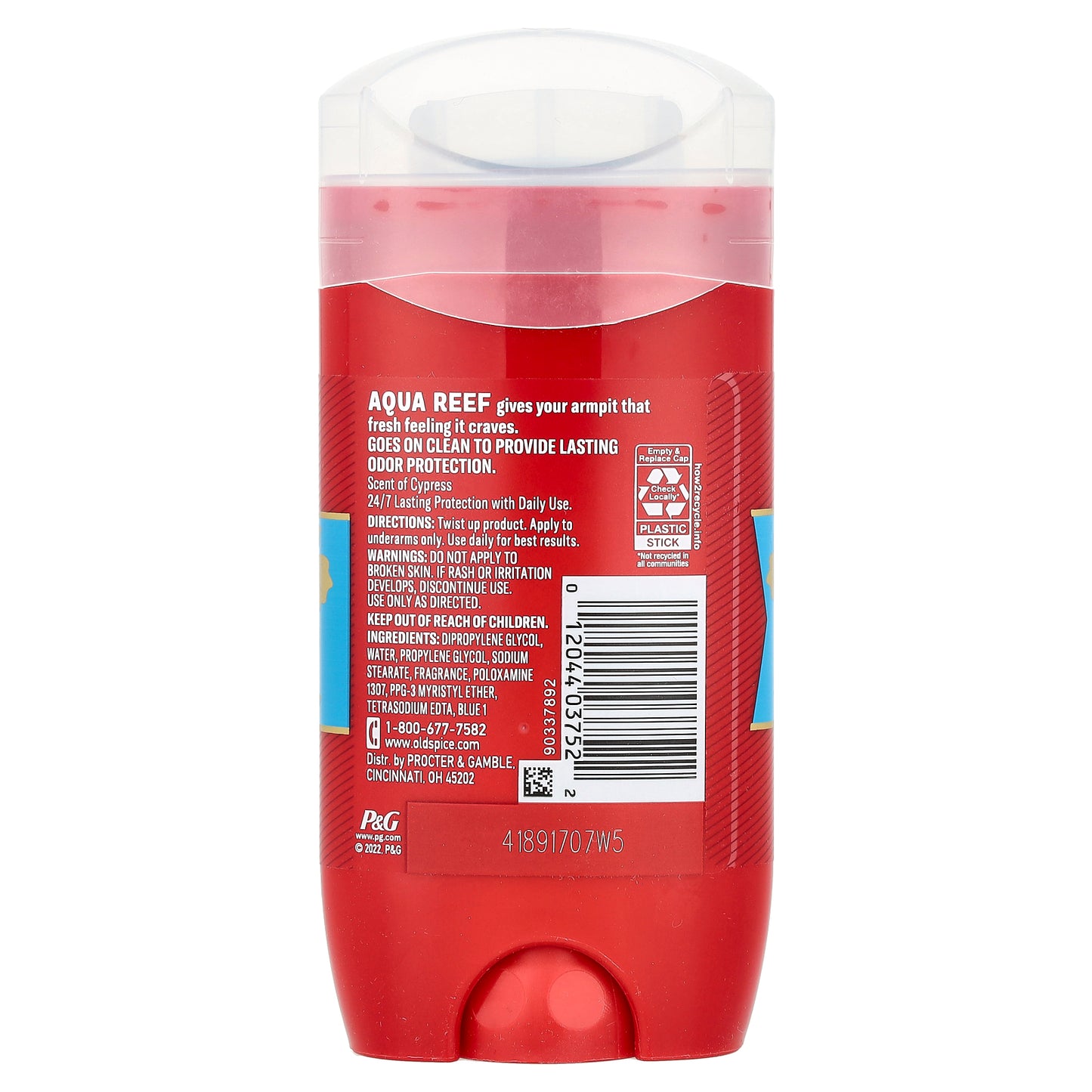 Old Spice, Aqua Reef Deodorant, Cypress, 3 oz (85 g)