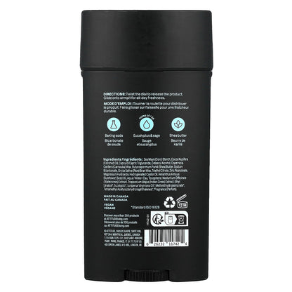 ATTITUDE, Super Leaves™, Aluminum-Free Deodorant, For Men, Eucalyptus & Sage, 2.64 oz (75 g)