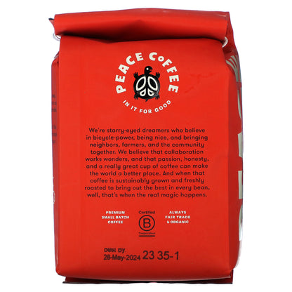 Peace Coffee, Organic Ethiopia, Ground, Light Roast, 12 oz (340 g)