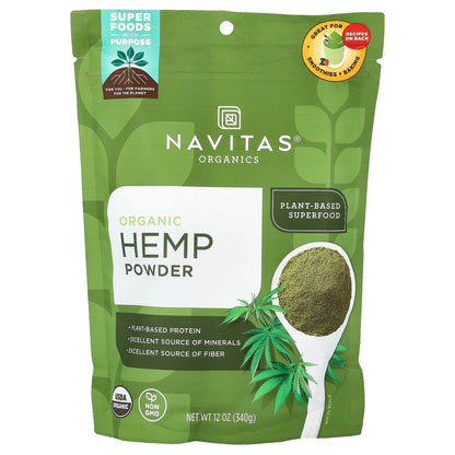 Navitas Organics, Organic Hemp Powder, 12 oz (340 g)