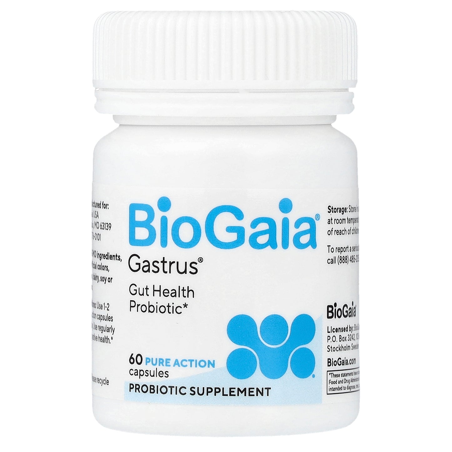 BioGaia, Gastrus® Probiotic Capsules, 60 Pure Action Capsules