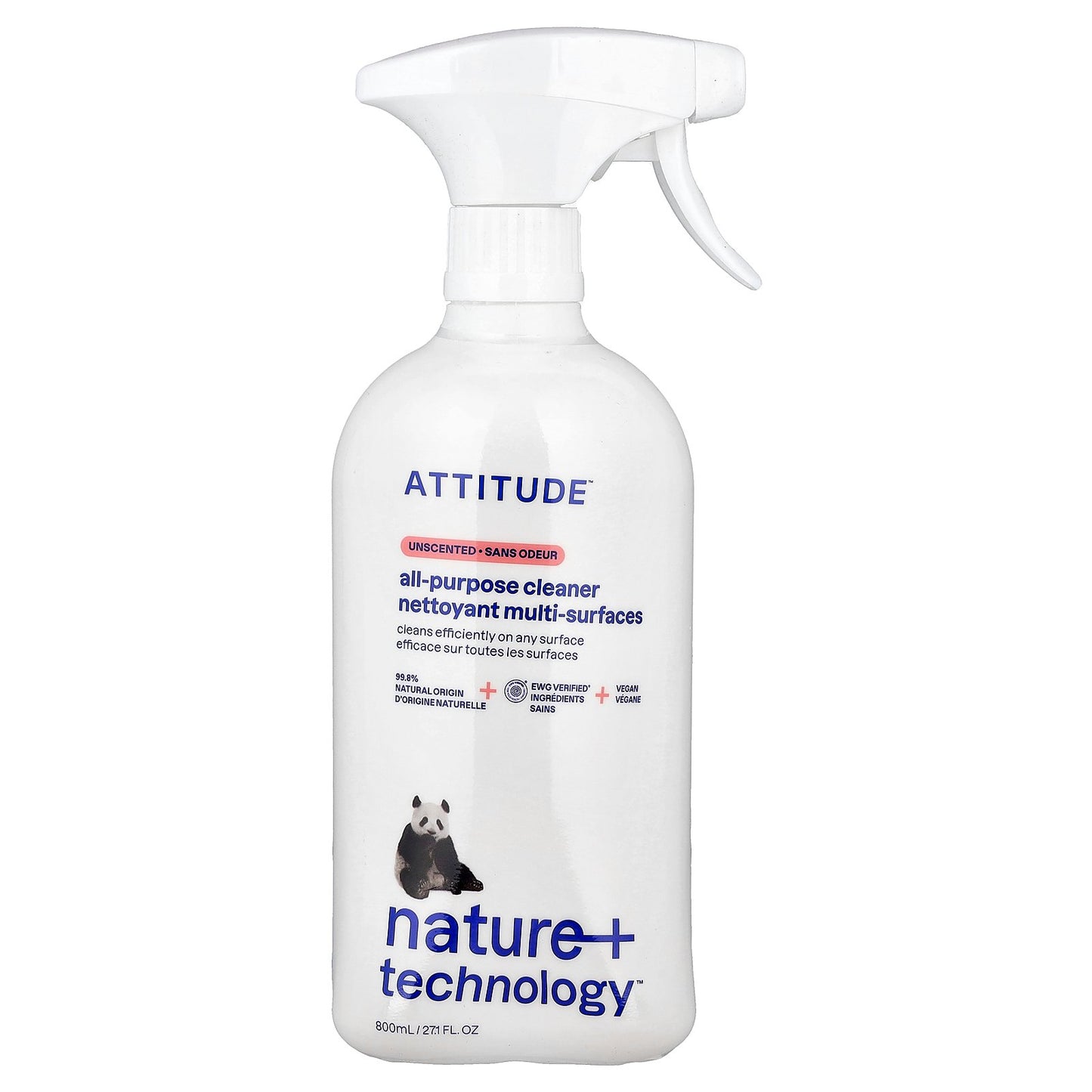 ATTITUDE, Nature + Technology™, All-Purpose Cleaner, Unscented, 27.1 fl oz ( 800 ml)
