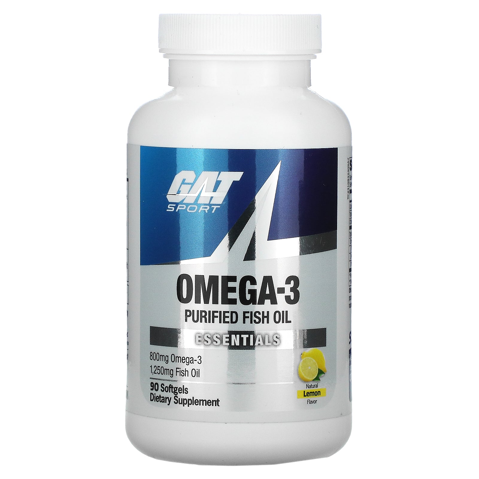 GAT, Omega-3, Lemon, 800 mg, 90 Softgels