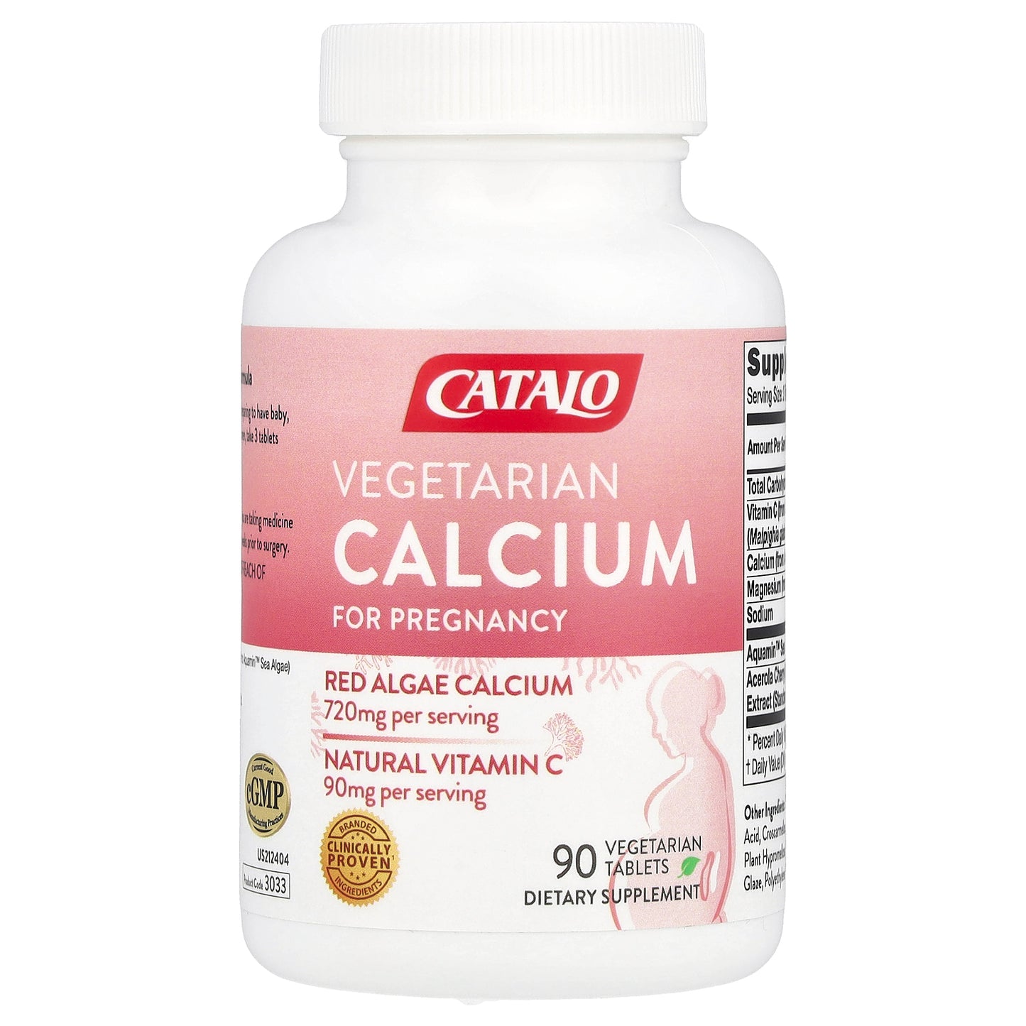 CATALO, Vegetarian Calcium For Pregnancy, 90 Vegetarian Tablets