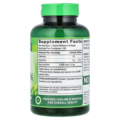 Nature's Truth, Ultra Soya Lecithin, 1,200  mg, 120 Quick Release Softgels