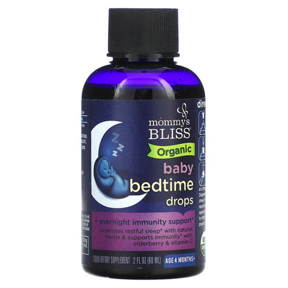 Mommy's Bliss, Organic Baby Bedtime Drops, Age 4 Months+, 2 fl oz (60 ml)