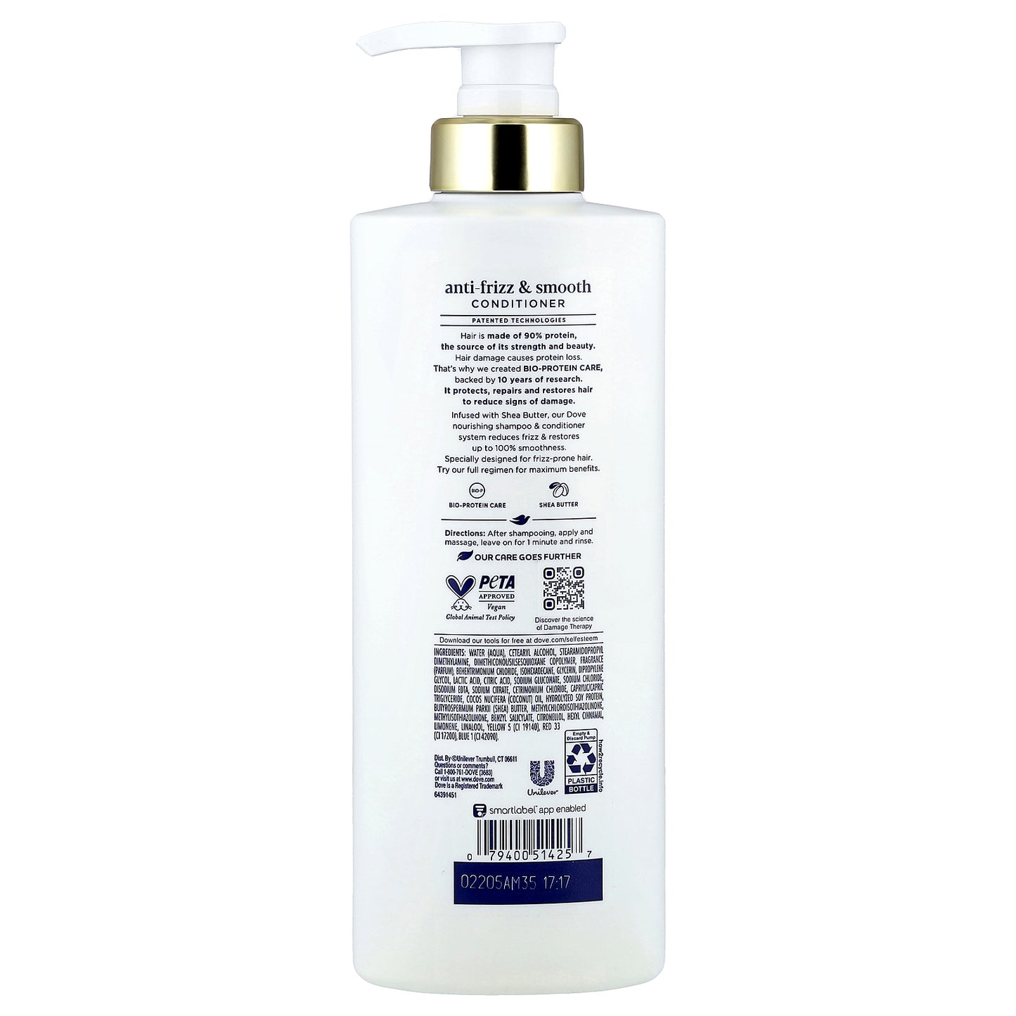 Dove, Anti-Frizz & Smooth, Conditioner, 18 fl oz (532 ml)