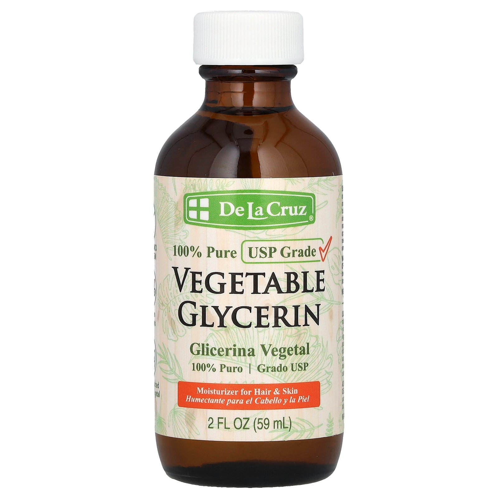 De La Cruz, 100% Pure Vegetable Glycerin, 2 fl oz (59 ml)