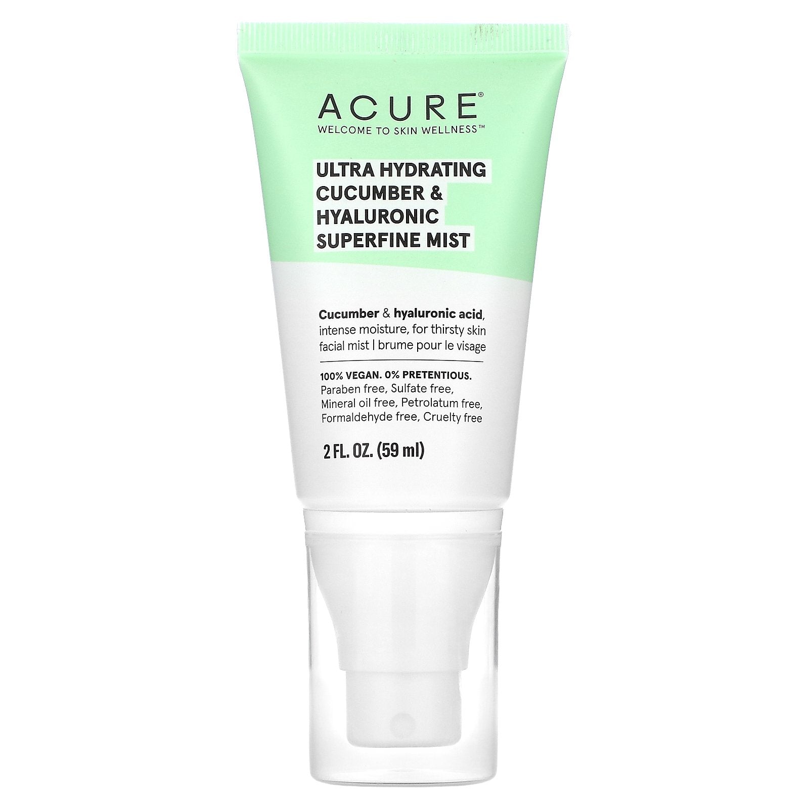 ACURE, Ultra Hydrating, Cucumber & Hyaluronic Superfine Mist, 2 fl oz (59 ml)