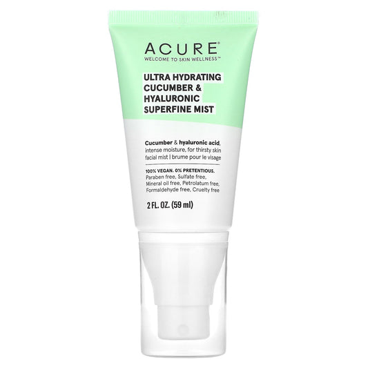 ACURE, Ultra Hydrating, Cucumber & Hyaluronic Superfine Mist, 2 fl oz (59 ml)