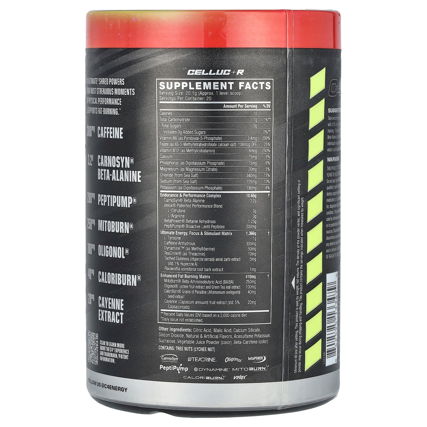 C4 / Cellucor, C4 Ultimate Shred, Pre-Workout, Cherry Limeade, 14.2 oz (402 g)
