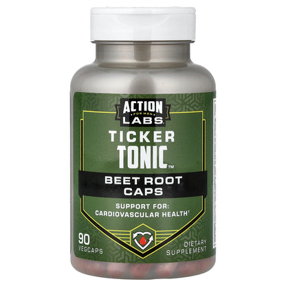 Action Labs, For Men, Ticker Tonic™, Beet Root Caps, 90 VegCaps