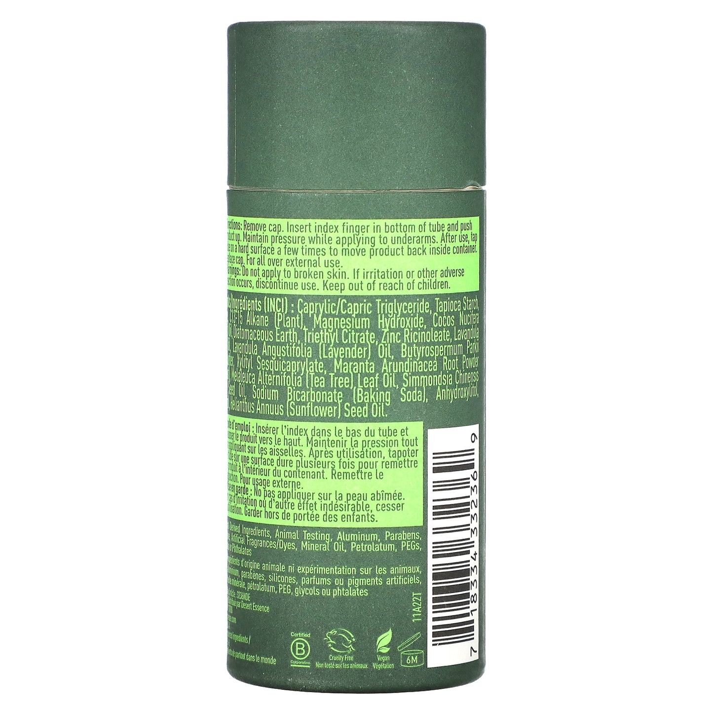 Desert Essence, Deodorant, Lavender Tea Tree, 2.25 oz (63 g)