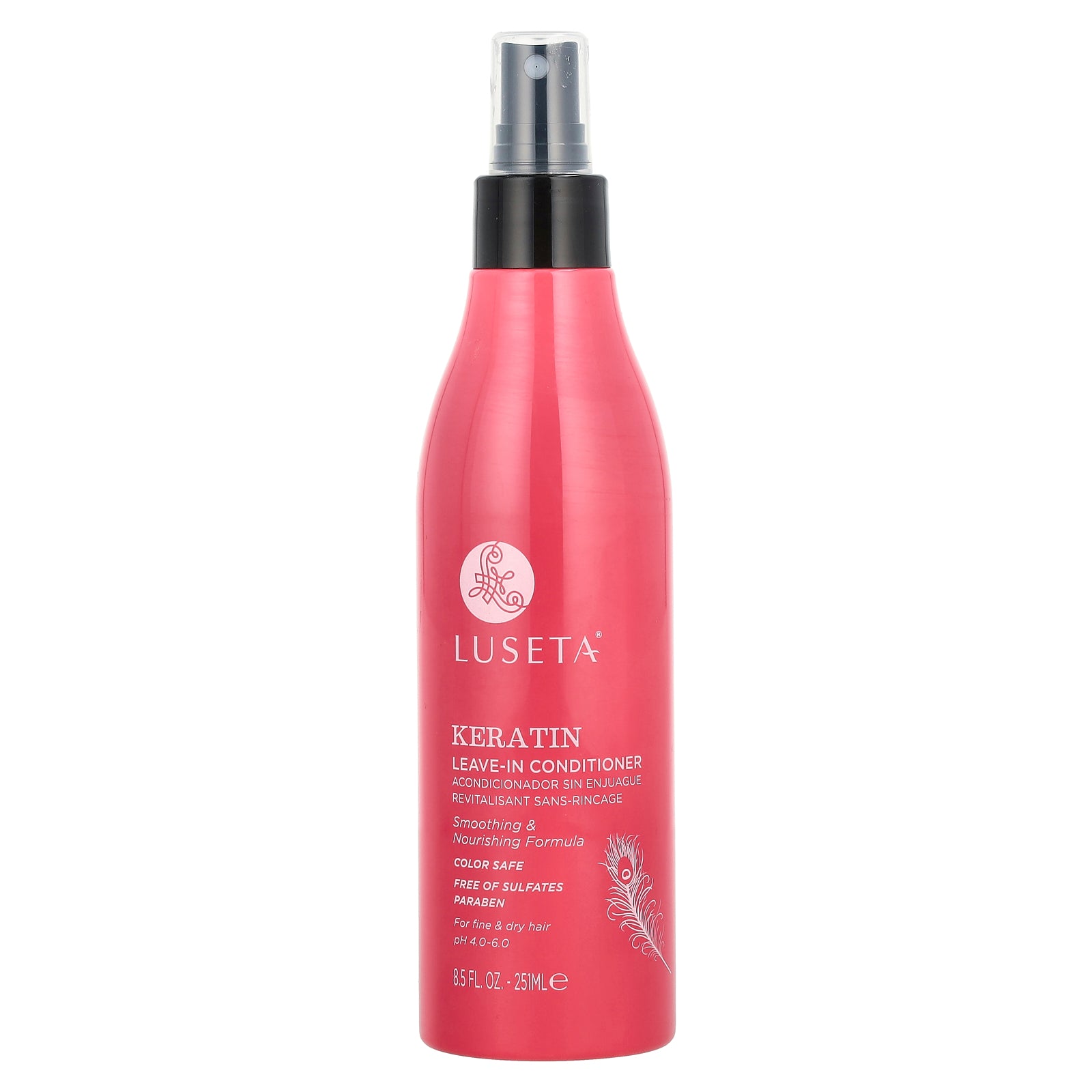 Luseta Beauty, Keratin, Leave-In Conditioner, For Fine & Dry Hair, 8.5 fl oz (251 ml)