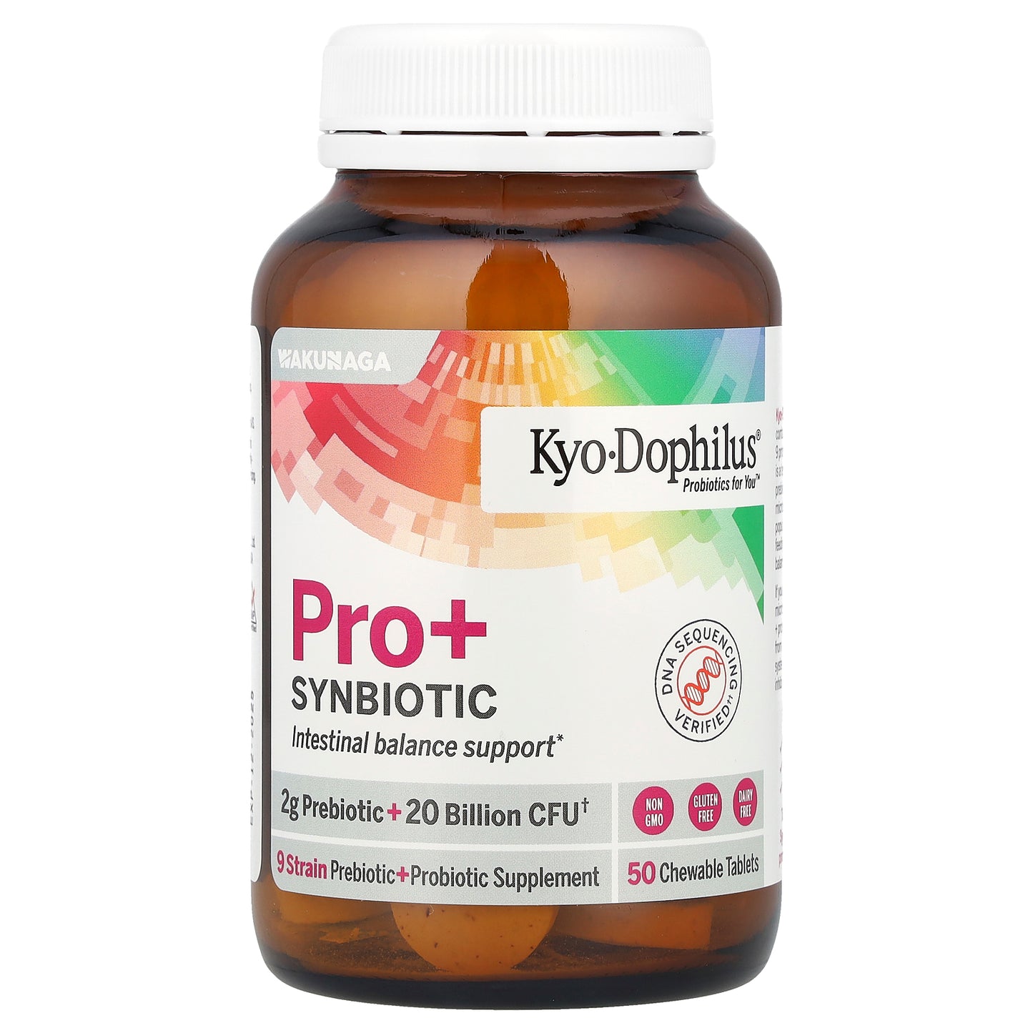Kyolic, Kyo-Dophilus® Pro+ Synbiotic, Berry Smoothie, 50 Chewable Tablets