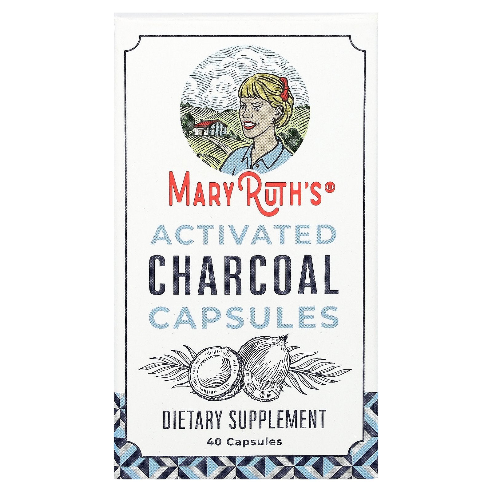 MaryRuth's, Activated Charcoal Capsules, 40 Capsules (475 mg per Capsule)