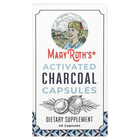 MaryRuth's, Activated Charcoal Capsules, 40 Capsules (475 mg per Capsule)