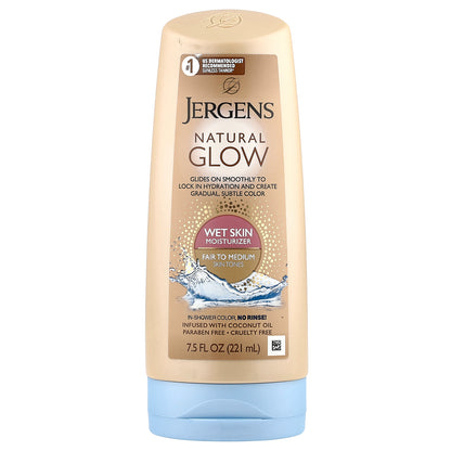 Jergens, Natural Glow, Wet Skin Moisturizer, Fair to Medium, 7.5 fl oz (221 ml)