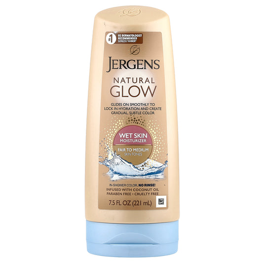 Jergens, Natural Glow, Wet Skin Moisturizer, Fair to Medium, 7.5 fl oz (221 ml)