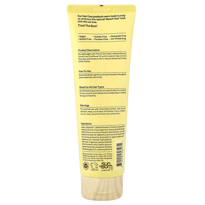 Sun Bum, Revitalizing, Air Dry Cream, For All Hair Types, 6 fl oz (177 ml)