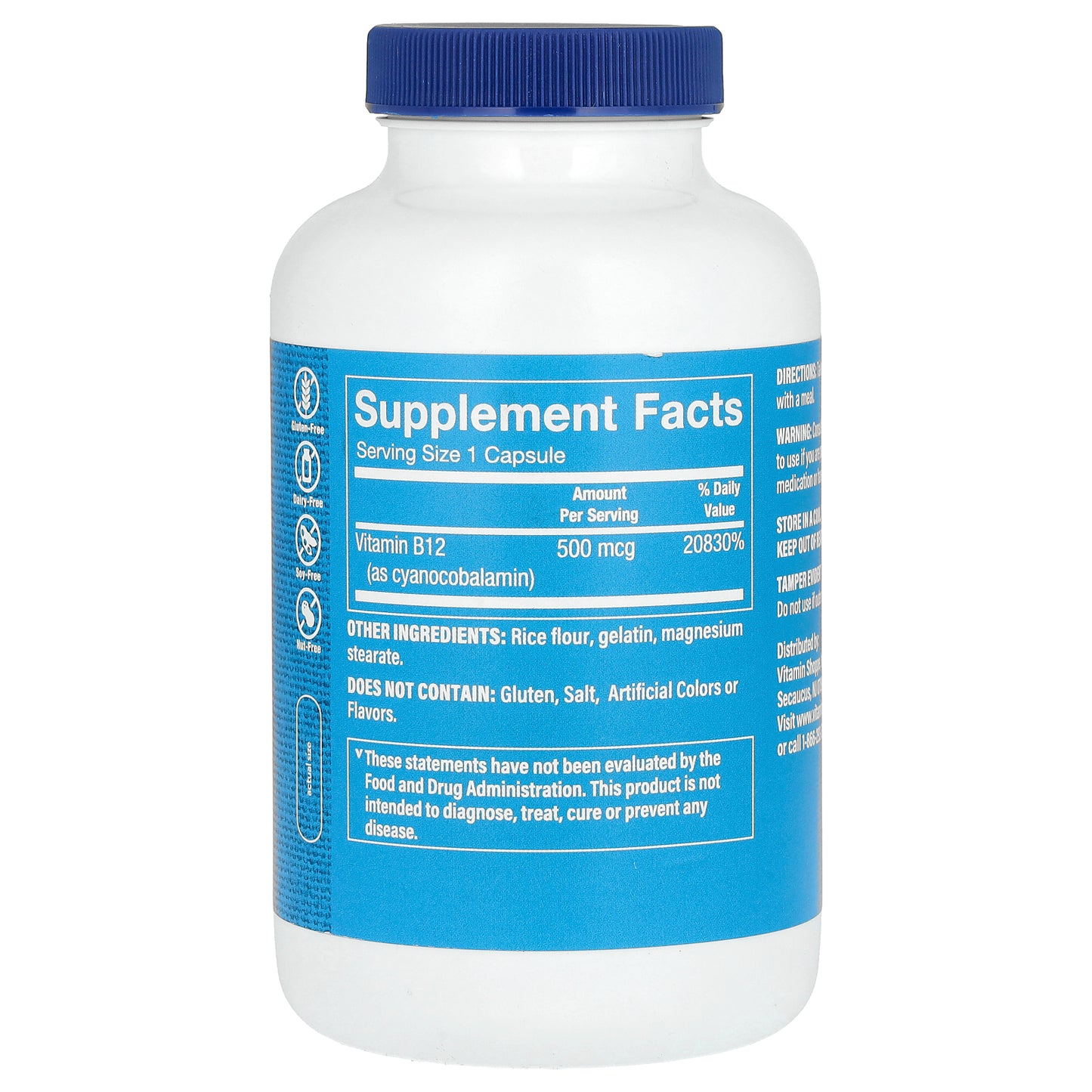 The Vitamin Shoppe, Vitamin B12, 500 mcg, 300 Capsules