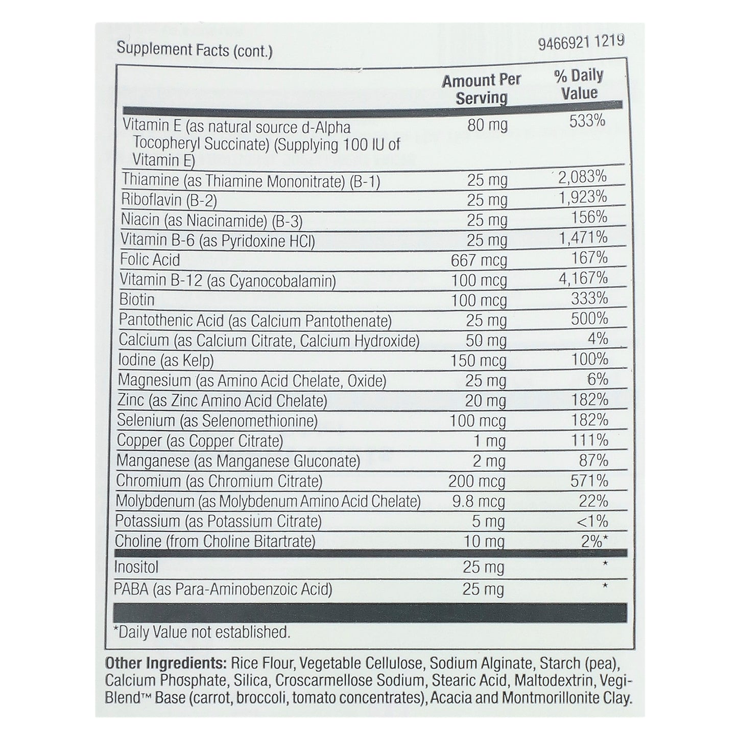 VegLife, Vegan One Multiple, Iron-Free, 60 Tablets