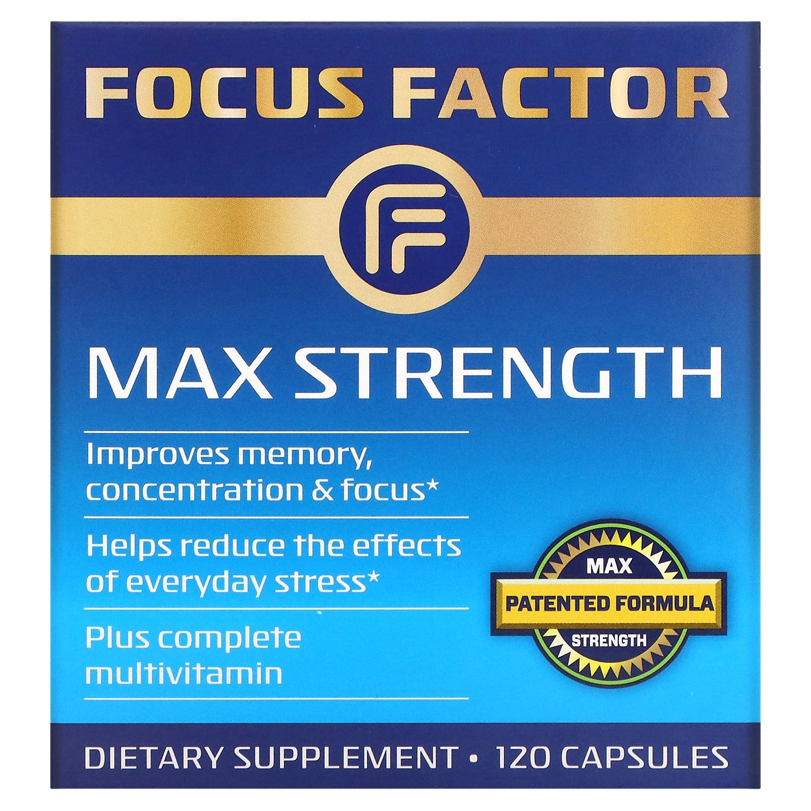 Focus Factor, Max Strength, 120 Capsules