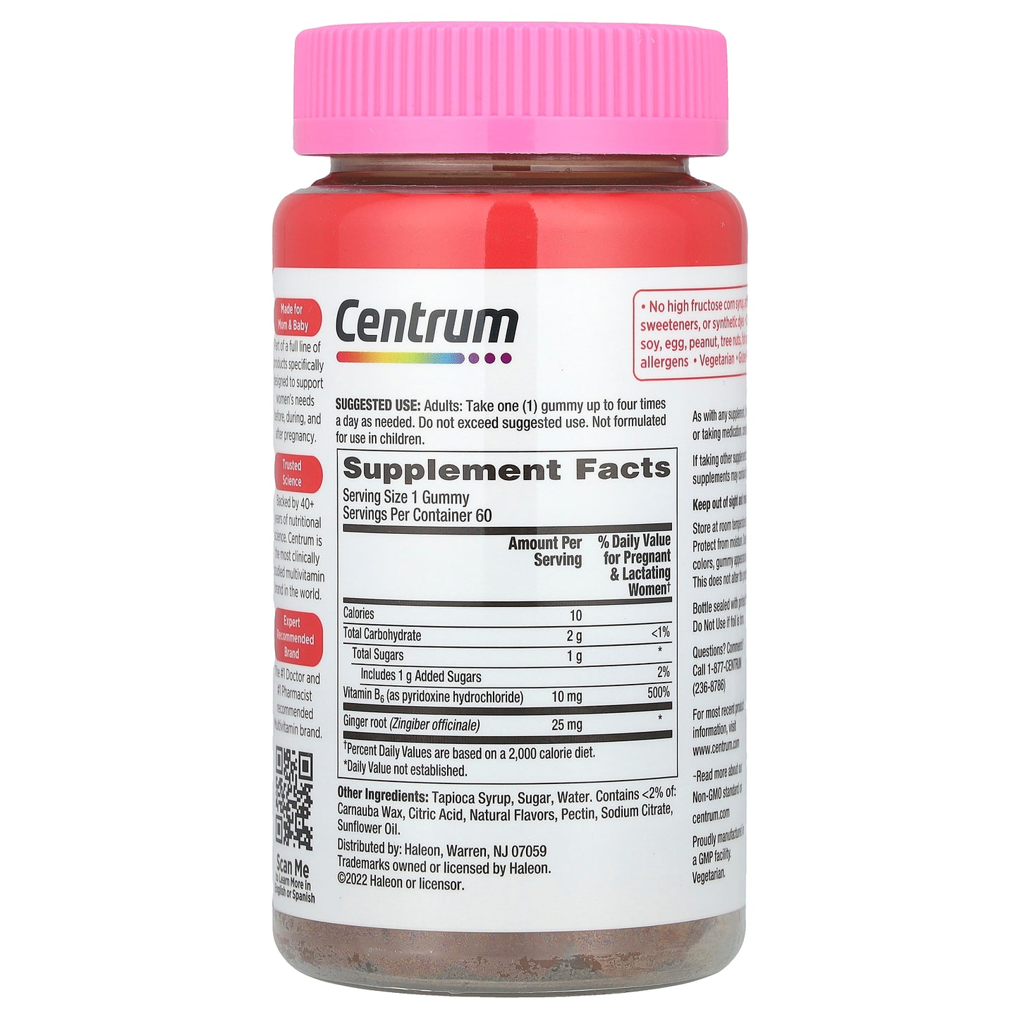 Centrum, Morning Sickness Relief Gummy, Citrus Ginger, 60 Gummies